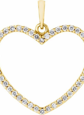 14K Rose Gold 1/5 CTW Natural Diamond Heart Pendant