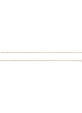 14K Yellow Gold Recycled Metal 2.1 mm Paperclip-Style Chain by the Inch