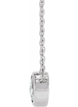 Platinum 1/3 CT Rose-Cut Natural Diamond Bezel-Set 18