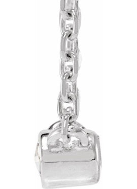 Platinum 1/3 CT Rose-Cut Natural Diamond Bezel-Set 18