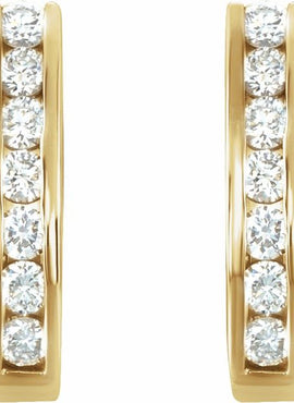 14K Yellow Gold 3/8 CTW Natural Diamond Earrings