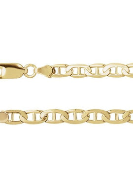 14K Yellow Gold 4.5 mm Curbed Anchor 24