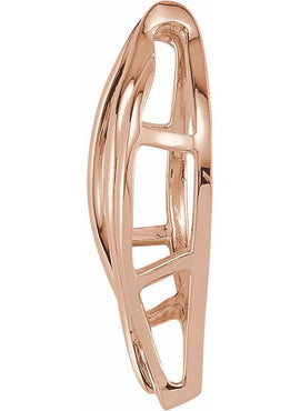 14K Rose Gold Freeform Pendant Enhancer