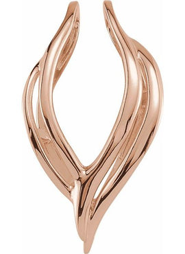 14K Rose Gold Freeform Pendant Enhancer