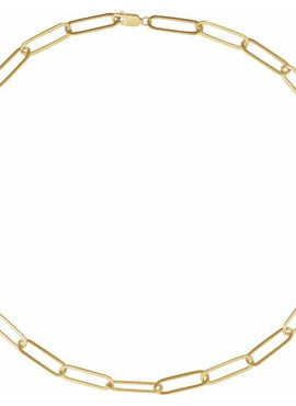 14K Yellow Gold 6.2 mm Paperclip-Style 7