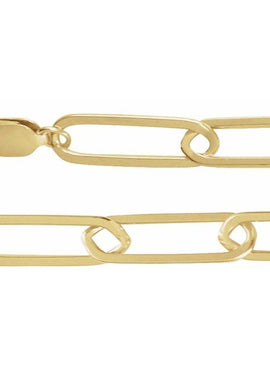 14K Yellow Gold 6.2 mm Paperclip-Style 7