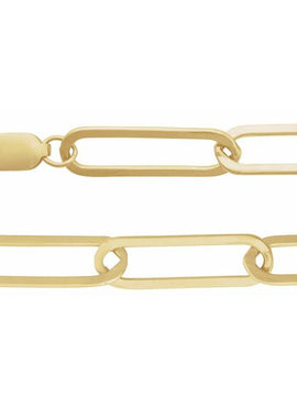14K Yellow Gold 6.2 mm Paperclip-Style 7