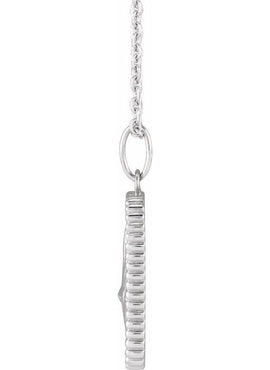 14K Rose Gold Crescent Moon 16-18