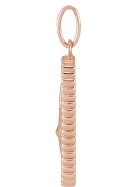 14K Rose Gold Crescent Moon 16-18