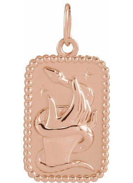 14K Rose Gold Crescent Moon 16-18