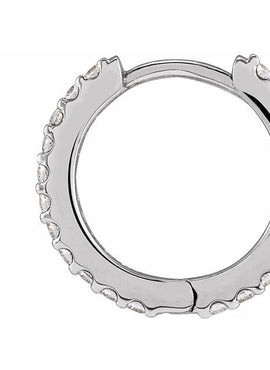 14K White Gold 1/4 CTW Natural Diamond 10.32 mm Hoop Earrings