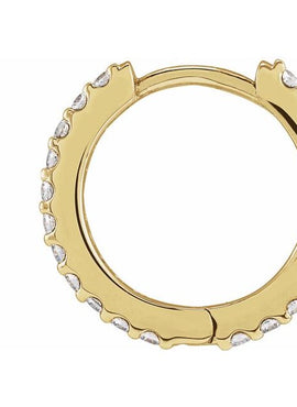 14K White Gold 1/4 CTW Natural Diamond 10.32 mm Hoop Earrings