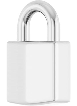 14K Yellow Gold Engravable Lock Pendant