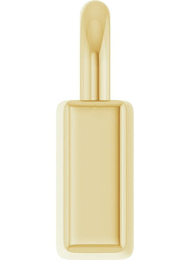 14K Yellow Gold Engravable Lock Pendant