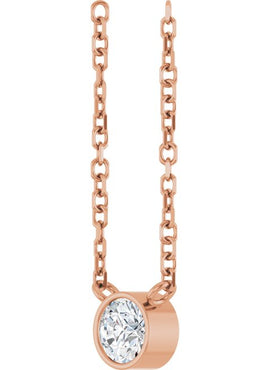 14K Yellow Gold .06 CT Natural Diamond Solitaire 16-18