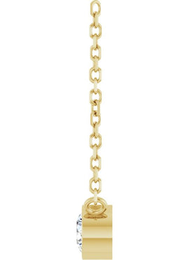 14K Yellow Gold .06 CT Natural Diamond Solitaire 16-18