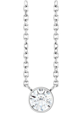 14K Yellow Gold .06 CT Natural Diamond Solitaire 16-18