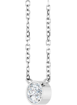14K Yellow Gold .06 CT Natural Diamond Solitaire 16-18