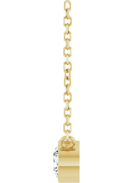 14K Yellow Gold .06 CT Natural Diamond Solitaire 16-18