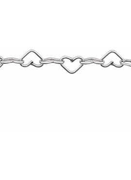 14K Yellow Gold 3.2 mm Heart Cable 7