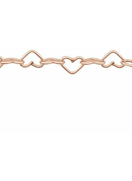 14K Yellow Gold 3.2 mm Heart Cable 7