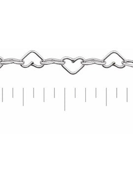 14K Yellow Gold 3.2 mm Heart Cable 7