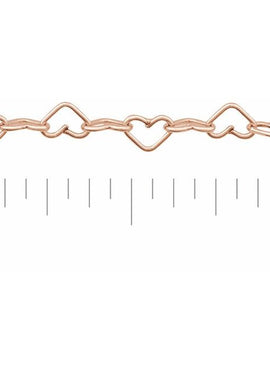 14K Yellow Gold 3.2 mm Heart Cable 7