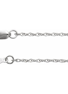Sterling Silver 1.25 mm Rope Chain by the Inch