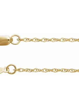 Sterling Silver 1.25 mm Rope Chain by the Inch