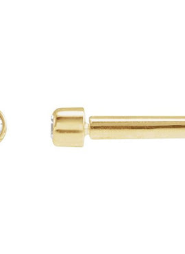 14K Rose Gold .02 CT Natural Diamond Earring