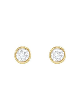 14K Rose Gold .02 CT Natural Diamond Earring