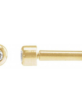 14K Rose Gold .02 CT Natural Diamond Earring