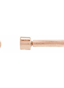 14K Rose Gold .02 CT Natural Diamond Earring