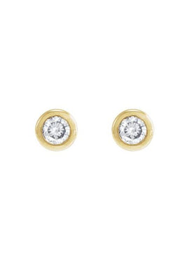 14K Rose Gold .02 CT Natural Diamond Earring
