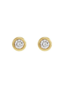 14K Rose Gold .02 CT Natural Diamond Earring