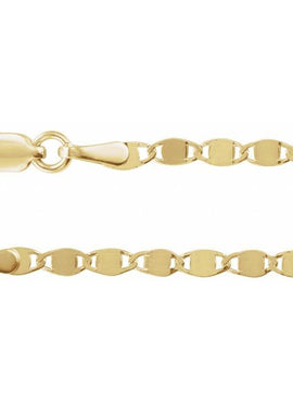 14K Yellow Gold 2.7 mm Mirror 7 1/2
