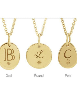 14K Rose Gold Engravable Oval 16-18
