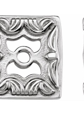 10K White Gold Metal Fashion Earring Jackets