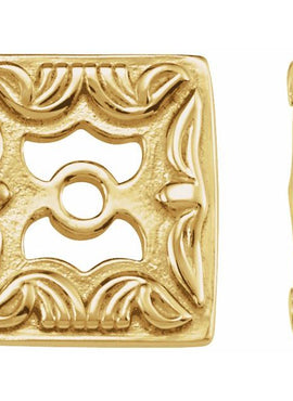 10K White Gold Metal Fashion Earring Jackets