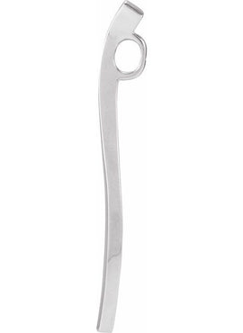 18K Palladium White Gold Freeform Pendant