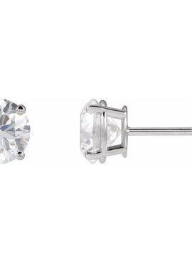 14K White Gold 1/5 CTW Natural White Diamond Earrings