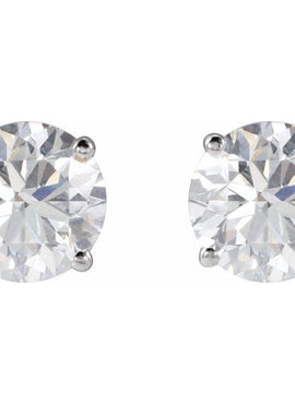 14K White Gold 1/5 CTW Natural White Diamond Earrings