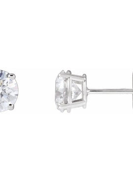 14K White Gold 1/5 CTW Natural White Diamond Earrings