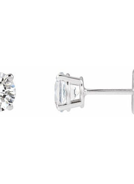 14K White Gold 1/5 CTW Natural White Diamond Earrings