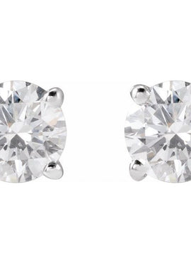 14K Yellow Gold 1/3 CTW Lab-Grown White Diamond Earrings