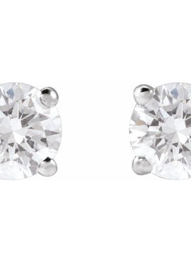 14K Yellow Gold 1/3 CTW Lab-Grown White Diamond Earrings