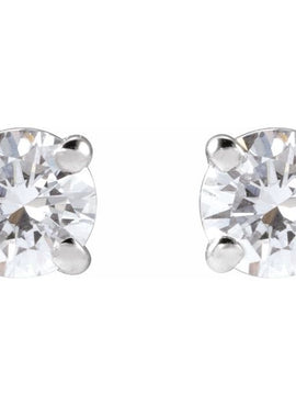 14K Yellow Gold 1/3 CTW Lab-Grown White Diamond Earrings