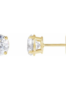 14K White Gold 1/5 CTW Natural White Diamond Earrings