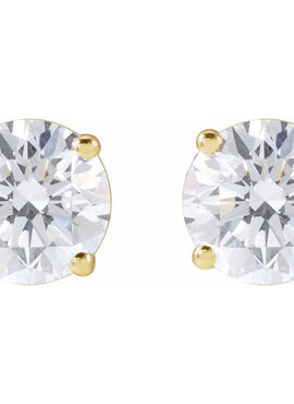 14K Yellow Gold 1/3 CTW Lab-Grown White Diamond Earrings