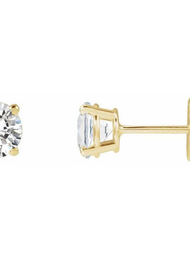 14K Yellow Gold 1/3 CTW Lab-Grown White Diamond Earrings
